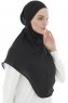 Ebrar - Schwarz Crepe Chiffon Al Amira Hijab