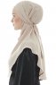 Ebrar - Helltaupe Crepe Chiffon Al Amira Hijab