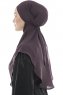 Ebrar - Lila Crepe Chiffon Al Amira Hijab