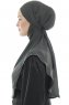Ebrar - Khaki Crepe Chiffon Al Amira Hijab