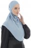 Ebrar - Hellblau Crepe Chiffon Al Amira Hijab