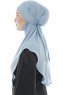 Ebrar - Hellblau Crepe Chiffon Al Amira Hijab
