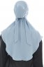 Ebrar - Hellblau Crepe Chiffon Al Amira Hijab