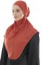 Ebrar - Ziegelrot Crepe Chiffon Al Amira Hijab