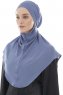 Ebrar - Indigo Crepe Chiffon Al Amira Hijab