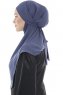 Ebrar - Royal Blue Crepe Chiffon Al Amira Hijab