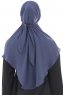 Ebrar - Royal Blue Crepe Chiffon Al Amira Hijab
