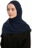 Eylem - Navy Blau One Piece Chiffon Hijab