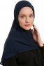 Eylem - Navy Blau One Piece Chiffon Hijab