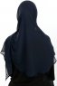 Eylem - Navy Blau One Piece Chiffon Hijab