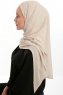 Eylem - Beige One Piece Chiffon Hijab