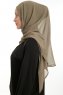 Eylem - Olivgrün One Piece Chiffon Hijab