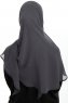 Eylem - Anthrazit One Piece Chiffon Hijab