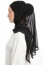 Sahar - Schwarz One Piece Chiffon Hijab