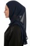 Sahar - Navy Blau One Piece Chiffon Hijab
