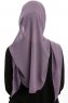 Sahar - Dunkelviolett One Piece Chiffon Hijab