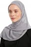 Sahar - Dunkelgrau One Piece Chiffon Hijab