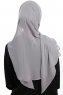 Sahar - Dunkelgrau One Piece Chiffon Hijab