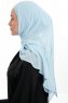 Sahar - Hellblau One Piece Chiffon Hijab