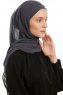 Sahar - Anthrazit One Piece Chiffon Hijab