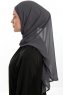 Sahar - Anthrazit One Piece Chiffon Hijab