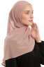 Sahar - Leichte Lachsfarbe One Piece Chiffon Hijab
