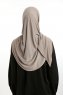 Nermin - Dunkeltaupe Sandy Scarfs Hijab