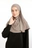 Ilay - Dunkeltaupe Sandy Turban Hijab