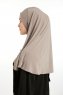 Ilay - Dunkeltaupe Sandy Turban Hijab