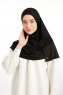 Feriha - Schwarz Viskose Turban Hijab