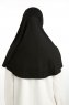Feriha - Schwarz Viskose Turban Hijab