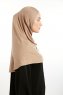 Feriha - Dunkeltaupe Viskose Turban Hijab