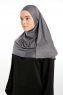 Feriha - Dunkelgrau Viskose Turban Hijab