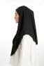 Bengi - Schwarz Micro Krep Turban Hijab
