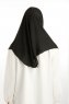 Bengi - Schwarz Micro Krep Turban Hijab