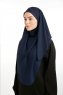 Bengi - Navy Blau Micro Krep Turban Hijab