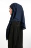 Bengi - Navy Blau Micro Krep Turban Hijab