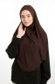 Bengi - Braun Micro Krep Turban Hijab