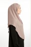 Bengi - Dunkeltaupe Micro Krep Turban Hijab