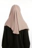 Bengi - Dunkeltaupe Micro Krep Turban Hijab