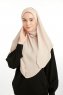 Bengi - Helltaupe Micro Krep Turban Hijab