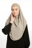 Bengi - Grün Micro Krep Turban Hijab
