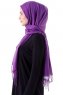 Demet - Dunkelviolett Pashmina Hijab