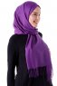 Demet - Dunkelviolett Pashmina Hijab