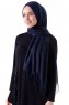 Demet - Navy Blau Pashmina Hijab