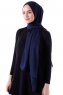 Hadise - Dunkles Marineblau Chiffon Hijab