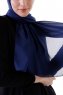 Hadise - Navy Blau Chiffon Hijab