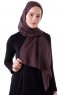 Hadise - Dunkelbraun Chiffon Hijab
