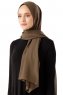 Hadise - Dunkles Khaki Chiffon Hijab