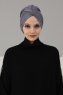Amy - Grau Baumwolle Turban - Ayse Turban
